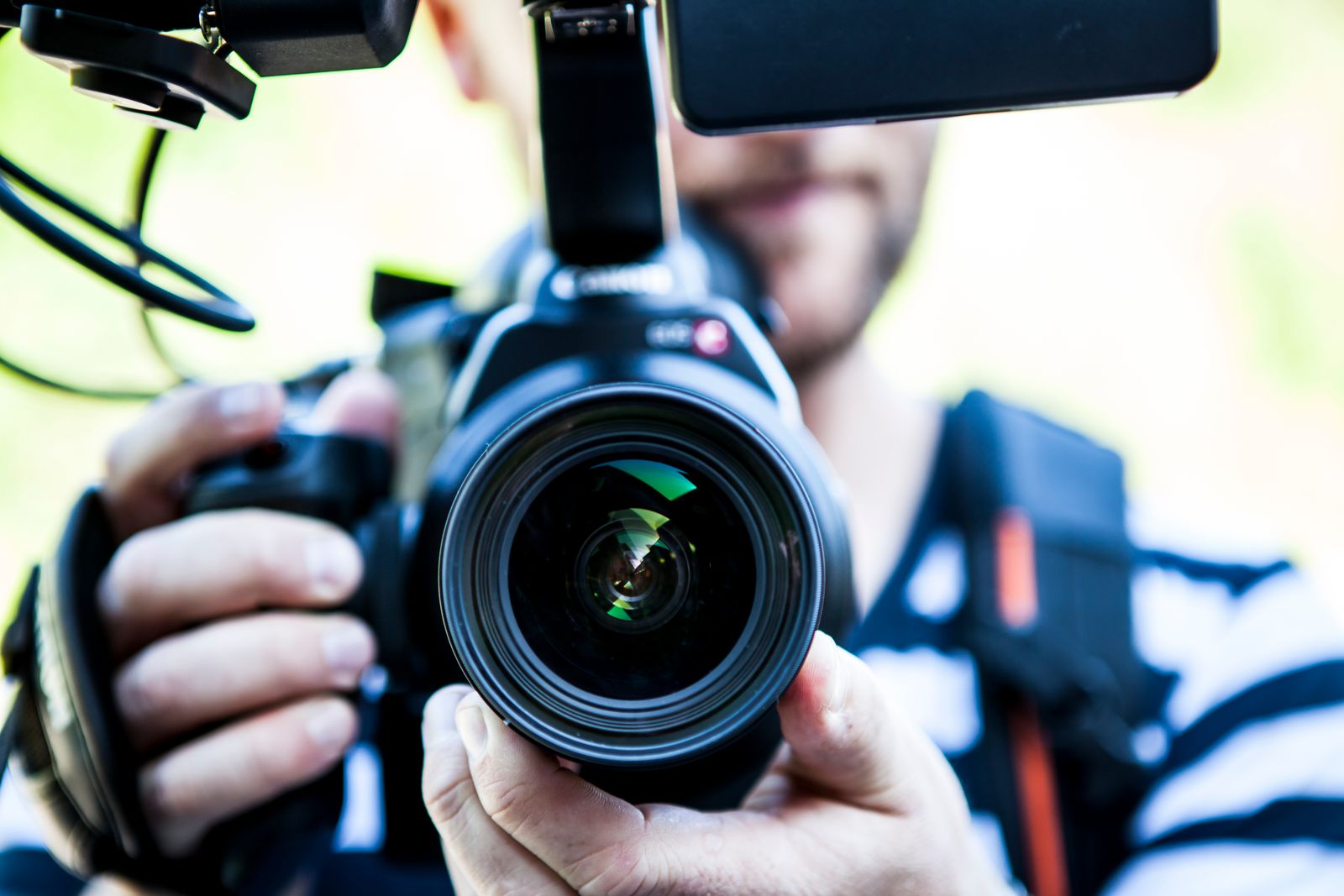 Camera filming content
